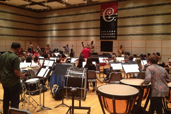 Chicago Symphony Orchestra rehearsing