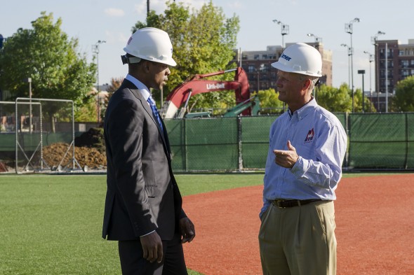 Curtis Granderson and Coach Mike Dee