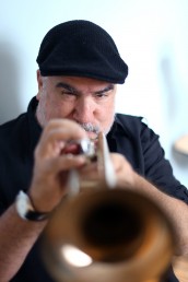 Randy Brecker playing trumpet