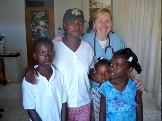 Sue Walsh and Haitian family