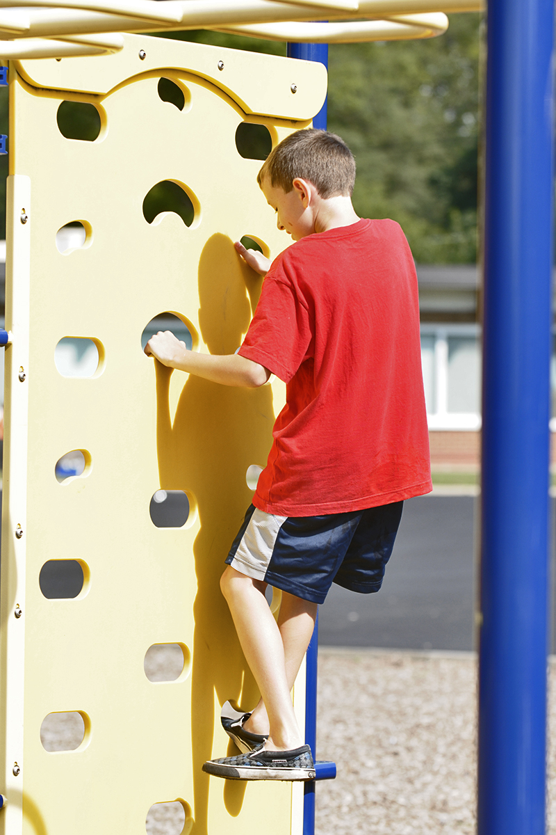 Child playing on playground