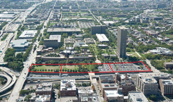Proposed site of Obama Presidential Library at UIC: Harrison and Halsted
