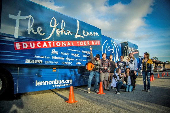 The John Lennon Educational Tour Bus in Las Vegas, Palo Alto High School