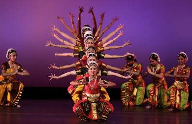 south Asian women dancing