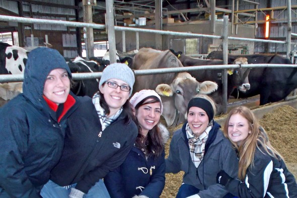 Rural Medicine Program students on a farm
