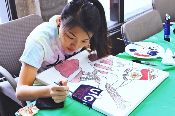 Student painting for Art Fest
