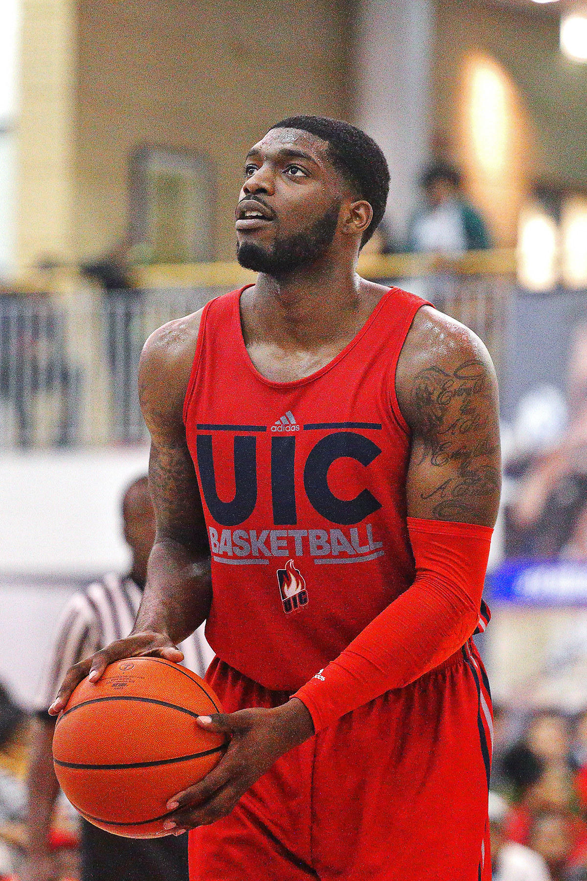 Men's Red UIC Flames Basketball Jersey
