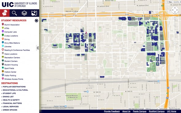 Interactive Campus Map screen shot