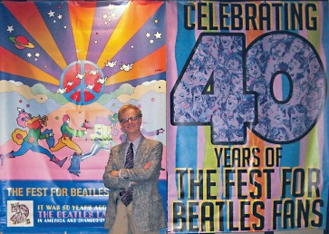 Wally Podrazik, faculty member in communication, at Los Angeles Beatles convention