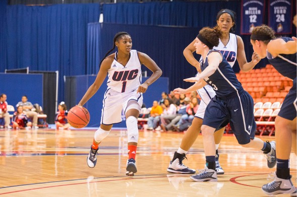 UIC Flames women's basketball vs. UIS, UIC Pavilion. #1 Melita Emanuel-Carrs