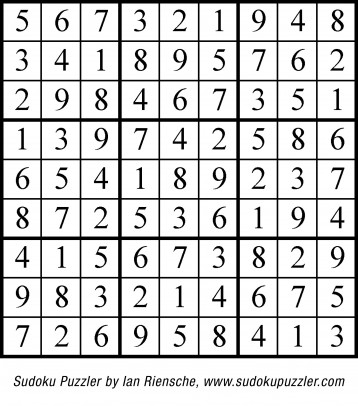 Sudoku Answer 04-01-15