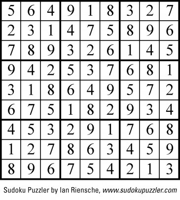 Sudoku Answer 03-03-15