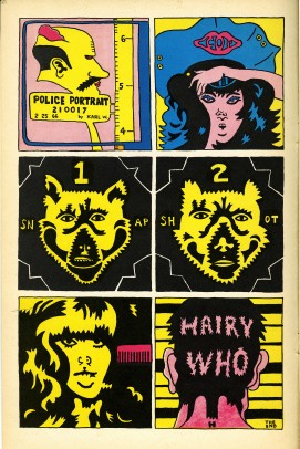 Page by Karl Wirsum from "The Portable Hairy Who," 1966, comic/artist's book.  Courtesy of Pentimenti Productions.