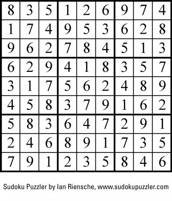 Sudoku Answers - 4/22
