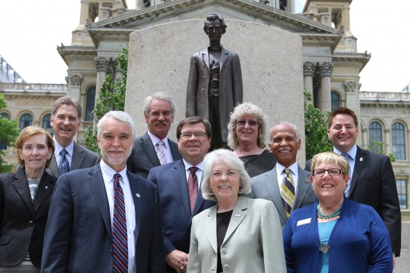 Illinois public higher education leaders in Springfield