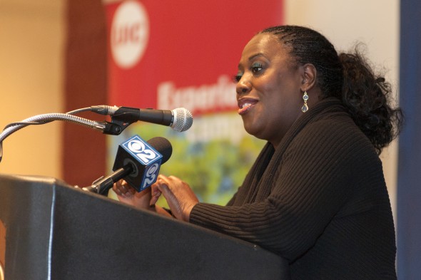 Sheryl Underwood, comedian, UIC graduate and host of “The Talk” CBS daytime show, visited campus and spoke to students.