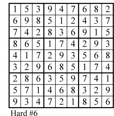 Sudoku Asnwers - 9/16/15