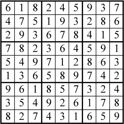 Sudoku Answer 10/14/15