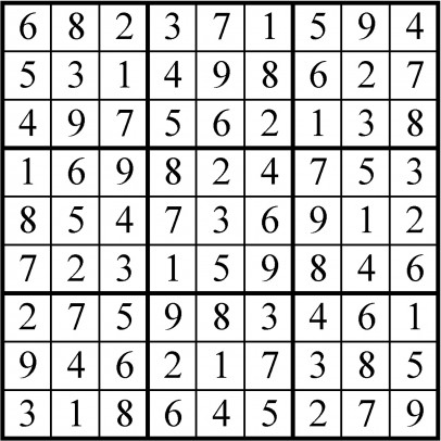 Sudoku Answer 11/18/2015