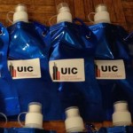 water bottles with USG's logo