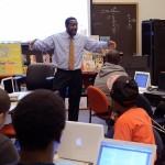 Alfred Tatum teaching a group of students