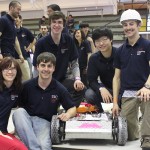College of Engineering students with Richard, winning robot