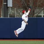 Ryan Boss leaps in the air to make a catch