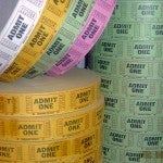 Rolls of admission tickets
