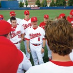 Coach Mike Dee addresses the team