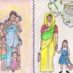 Illustrations from a book about family planning