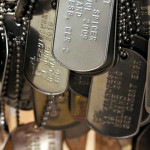 military dog tags hanging