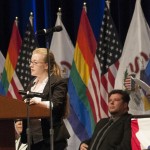Jennifer Geiman speaks at the signing of the Marriage Equality Bill