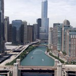 A view north on the Chicago River