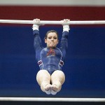 Catherine Dion on the uneven bars