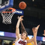 Jordan Harks goes up for a basket