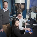 Robert Klie, Alan Nicholls, and Qiao Qiao working in the lab