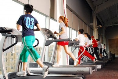 Treadmills in use at SRF