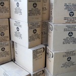 Boxes of civil fefense survival rations