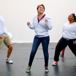 Students practice a performance at UIC Theatre Summer camp