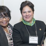 UIC Chancellor Paula Allen-Meares receives award from Patricia Maza-Pittsford, dean of the Chicago Consular Corps
