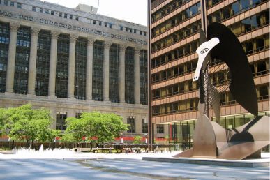 Daley Plaza and Chicago City Hall