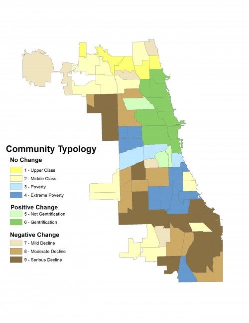 Gentrification index portrays Chicago neighborhoods, 1970-2010 | UIC today