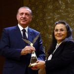 Hayat Onyuksel receives "The Special Prize" award from the Turkish Republic