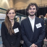 Carrie Shaw and Thomas Leahy present their award-winning project at the Student Research Forum.