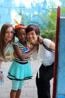 Grad student Nicole Laramee (left) and Janet Lin, associate professor of emergency medicine, have made several trips to Haiti this year.