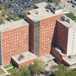 aerial view of School of Public Health and Psychiatric Institute