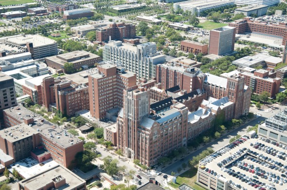 09/10/2012 aerial view of College of Medicine buildings Photo: Brad Cavanaugh