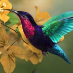 illustration of hummingbird feegin