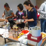 students learning to cook diabetes-friendly meals