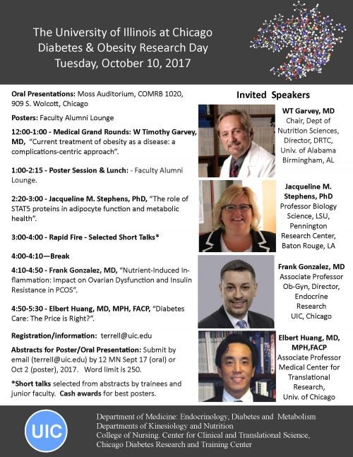 Diabetes and Obesity Research Day – Tuesday, October 10, 2017 | UIC today